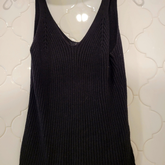 INC International Concepts Tops - INC International Concepts Black Knit Sweater Tank